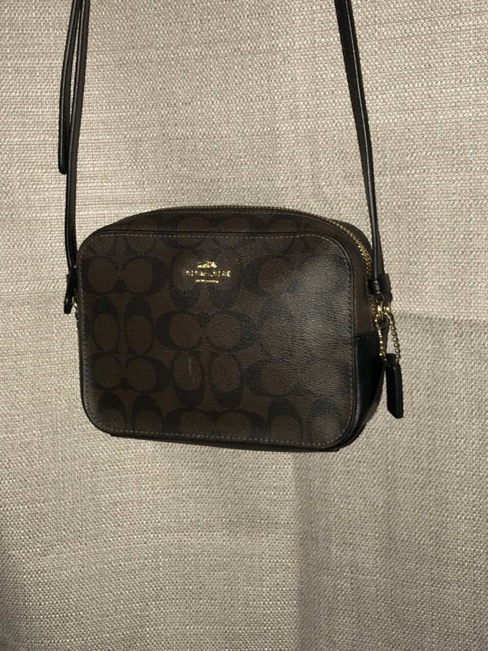 Coach Mini Camera Crossbody Bag in Signature Canvas (No. 91677)